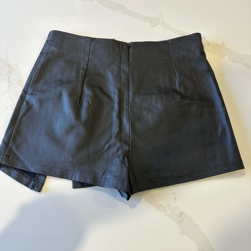 Fashion Nova Leather Skort - Picture 5 of 6